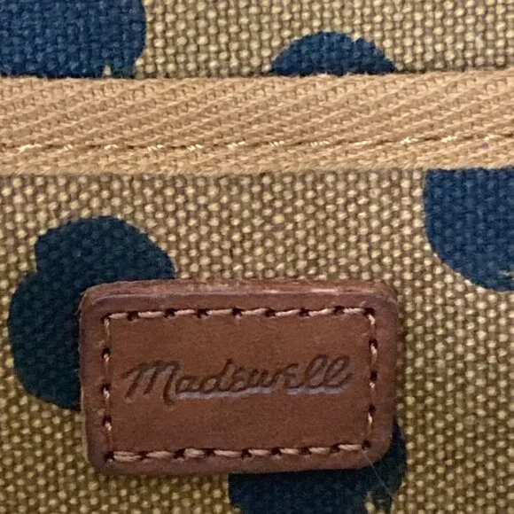 Madewell Canvas Transport Tote Painted Spots Leopard Print Sturdy Wear marks - Picture 4 of 13